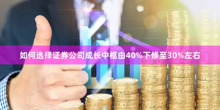如何选择证券公司成长中枢由40%下修至30%左右